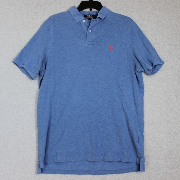Polo Ralph Lauren Classic Fit Blue Polo Red Pony Label Size Large - Picture 1 of 5